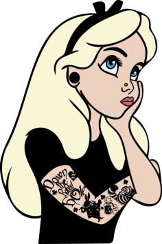 Alice Wonderland 52 Sticker Svg Vector, Free Vectors File